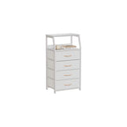 Furnulem 5 Drawers Dresser for Bedroom, Fabric Tall Nightstand