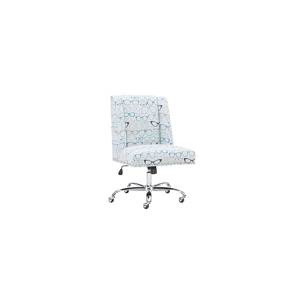 Linon Home Décor Brookville Glasses Office Chair, Ivory