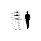 Kalrin Over The Toilet Storage with X Shape Side Guardrail, 3-Tier Over Toilet Storage Rack with Drain Basket, Freestanding Bathroom Organizer for Balcony Laundry, Pure Black