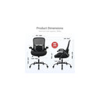 HYLONE 400lb Office Chair Big and Tall,Desk Chair with Lumbar Support,Black