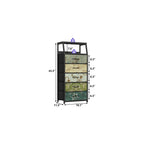Furnulem 5 Drawers Dresser for Bedroom, Fabric Tall Nightstand
