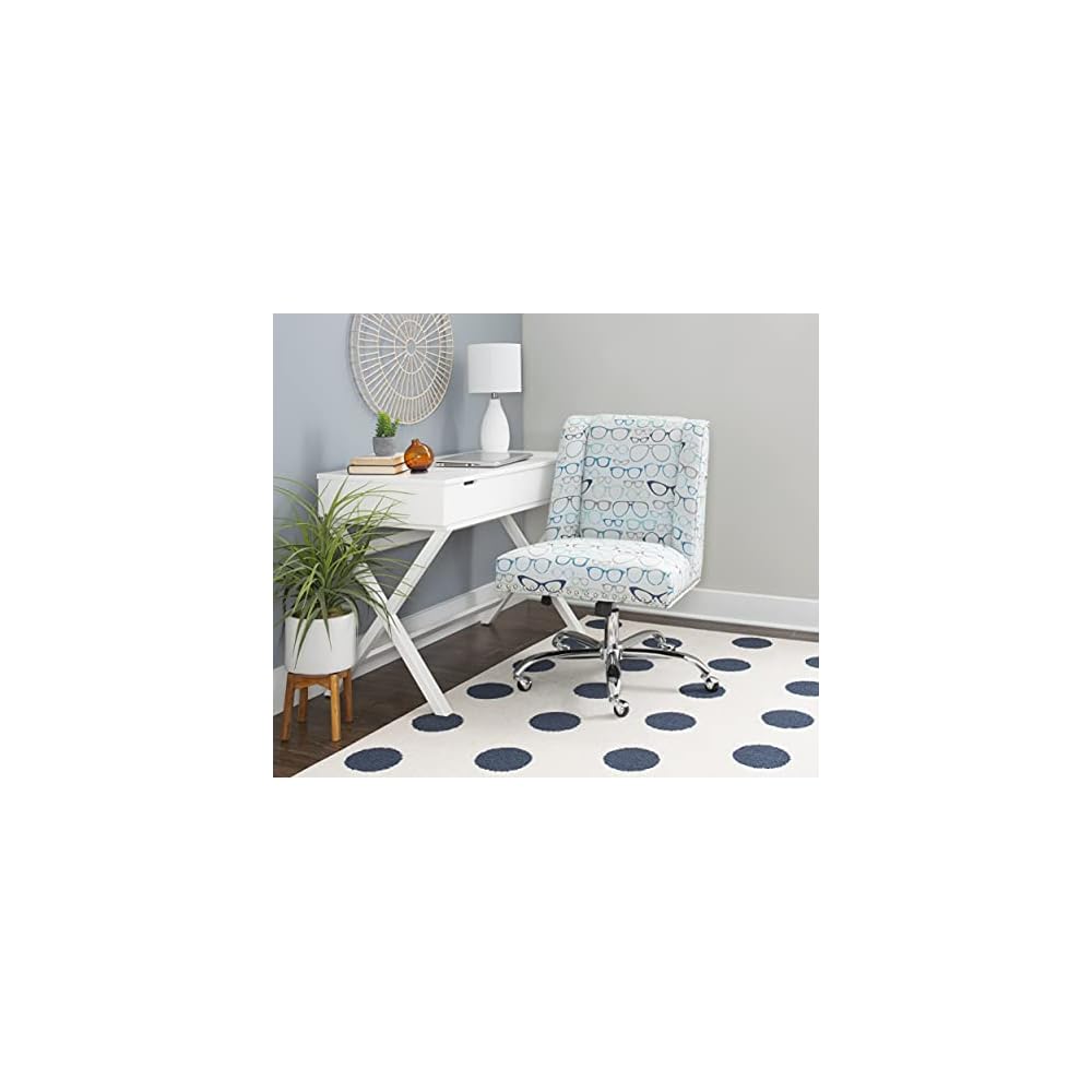 Linon Home Décor Brookville Glasses Office Chair, Ivory
