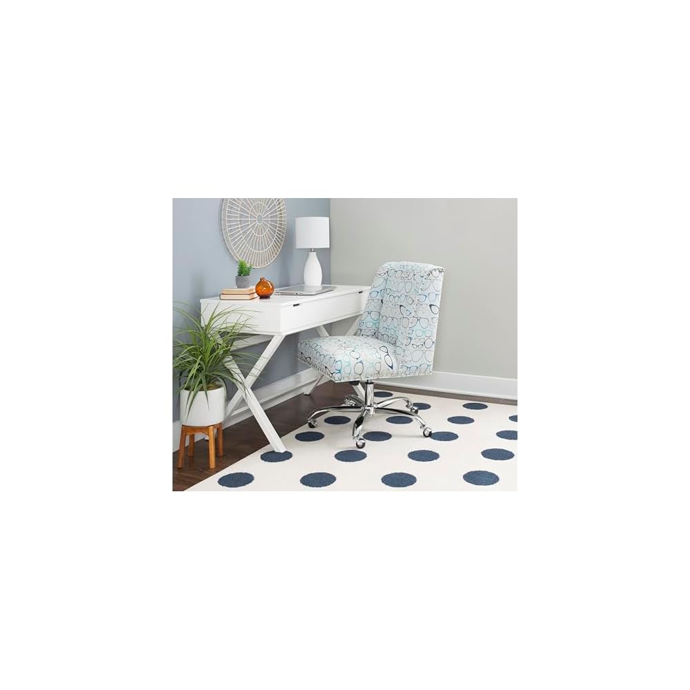 Linon Home Décor Brookville Glasses Office Chair, Ivory