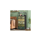 Furnulem 5 Drawers Dresser for Bedroom, Fabric Tall Nightstand