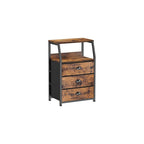 Furnulem 5 Drawers Dresser for Bedroom, Fabric Tall Nightstand